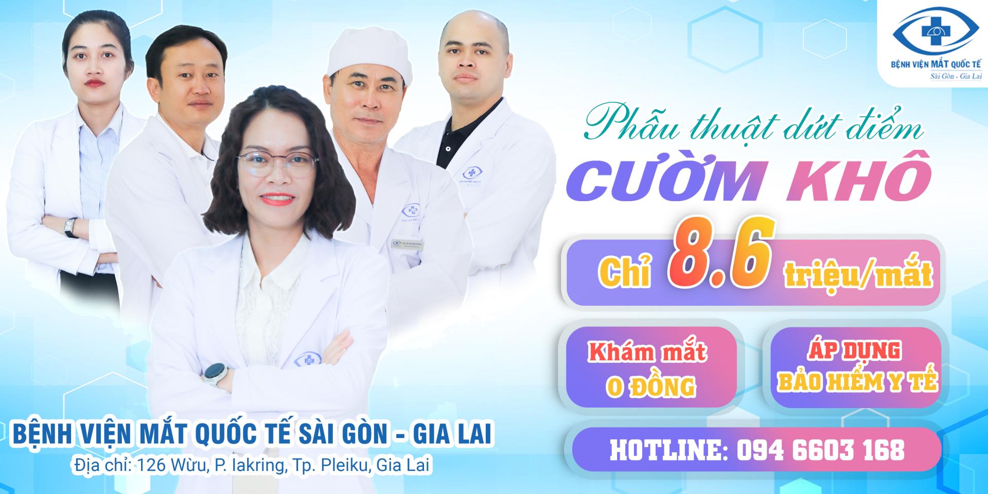 đội ngũ bác sỹ mổ đục thủy tinh thể tại bệnh viện mắt quốc tế sài gòn gia lai